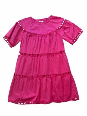 Tyler Boe Pink Eyelet Tiered Dress